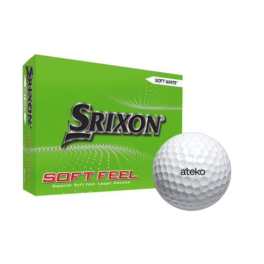 Srixon golf ball packaging with a white golf ball on a white background