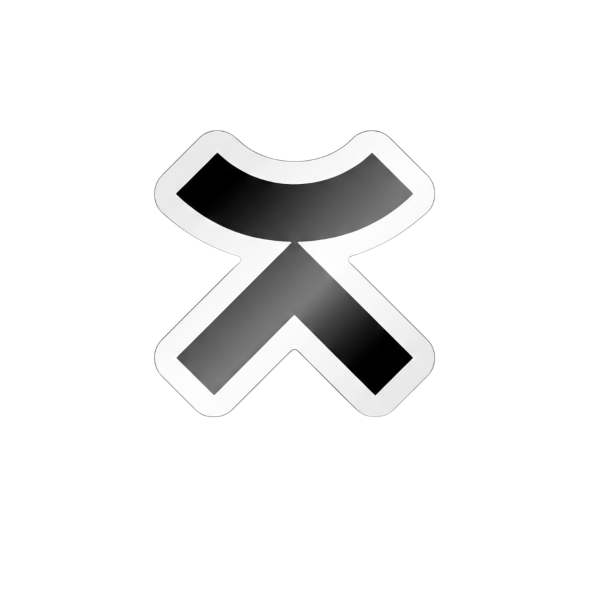 Black and white symbol on a white background