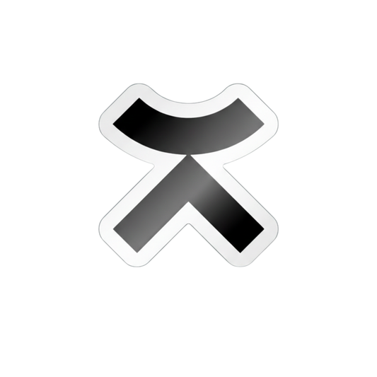 Black and white symbol on a white background